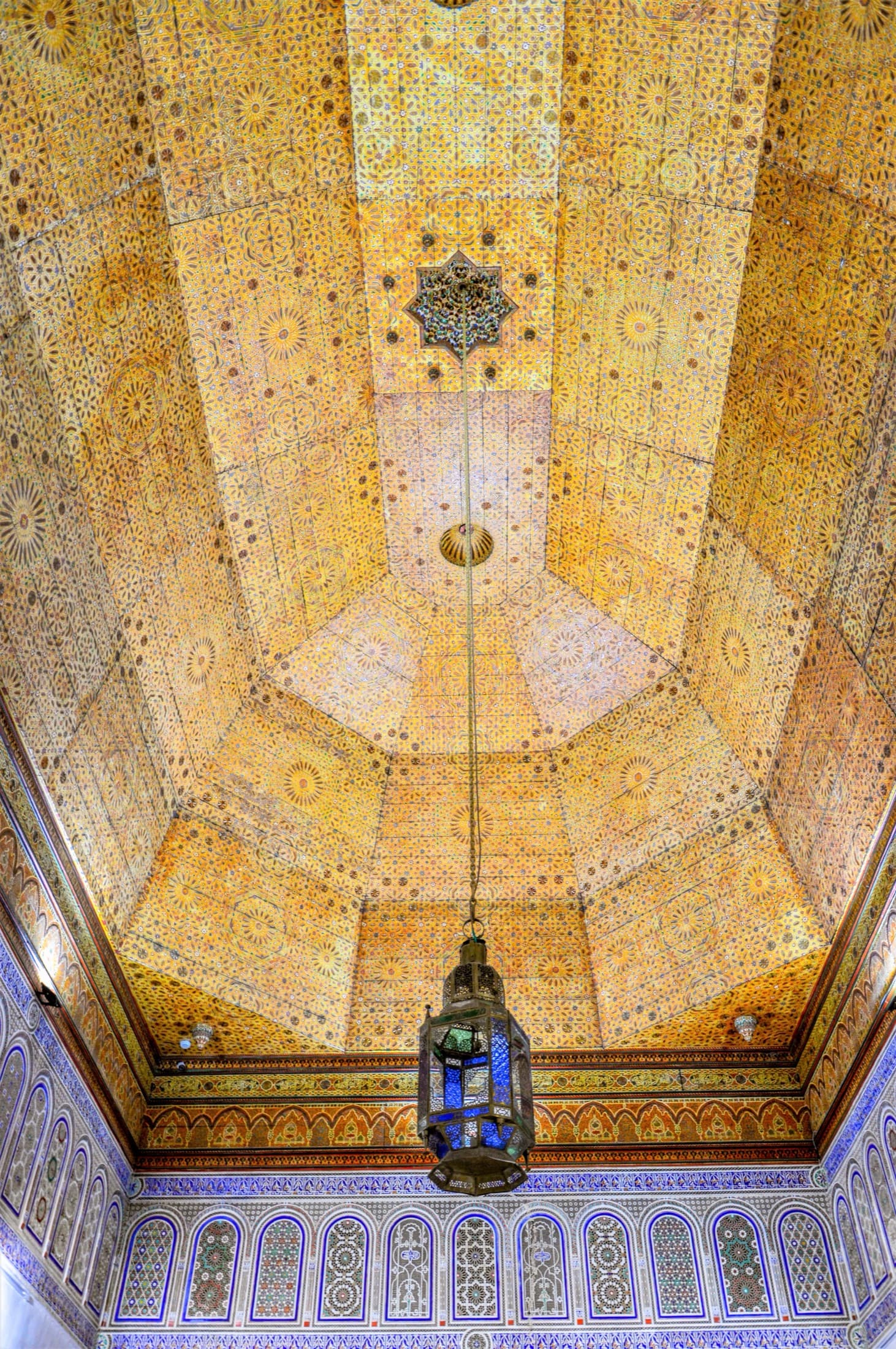 Painted cedar ceiling in Dar Si Said